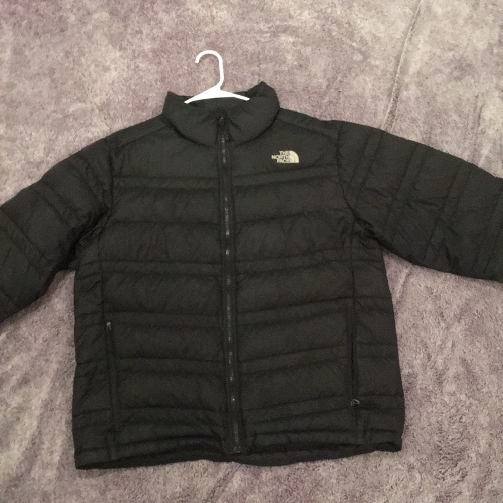 North Face black down jacket